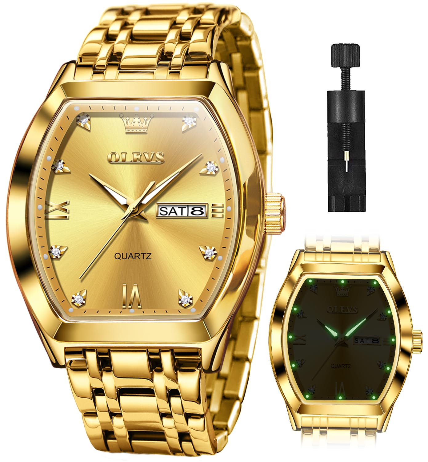 Montre OLEVS Homme — Élégance carrée, Charisme assuré